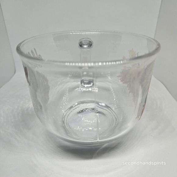 Hello Fall Pumpkins Hedgehog Mushrooms Clear Glass Mug - Picture 3 of 5